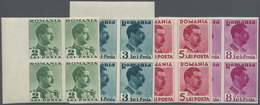 ** Rumänien: 1940. Complete 1940 Definitive Set "King Carol" With "Posta" Inscriptions (8 Values) In IMPERFORATE - Covers & Documents