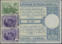 GA Rumänien - Ganzsachen: 1940, IAS 16 Lei With Additional Franking 2 Lei Green And Two Single Stamps 1 Lei Viole - Postal Stationery