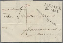 Br Russland - Vorphilatelie: 1818, Folded Letter From ST. PETERSBURG With Tranist MEMEL And Taxation "FRANCO GREN - ...-1857 Prephilately