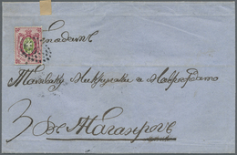 Br Russland: 1858, 30k. Rose & Green On Cover (folds) From Odessa To Taganrog Tied By Numeral In Oval. A Rare Sin - Neufs