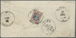 Br Russland: 1866, 10 K. With MALFORMED "10" AT UPPER LEFT (so-called "Kalach"), Used On 1874 Cover. A Rare Varie - Nuovi