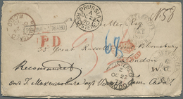 Br Russland: 1870. Registered Stampless Envelope (opened On Three Sides) With On Reverse 5 Complete Seals Address - Nuovi