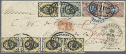 Br Russland: 1870. Envelope (creases, Stamps Places Over The Edges) Addressed To France Bearing Yvert 17, 1k Yell - Nuovi