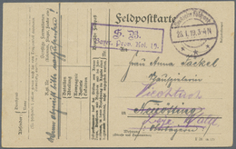 Br Russland: 1919 (28.1.), Tarnstempel "Deutsche Feldpost ***" Auf Feldpost-Benachrichtigungskarte Mit Rückseitig - Unused Stamps