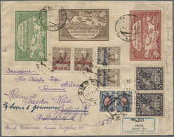 Br Russland: 1922, Registered Letter From OMSK Richly Franked With Inflation Issues Of 1921 And 1922 As Well As S - Neufs