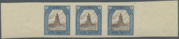 ** Russland - Semstwo (Zemstvo): POLTAVA 1909: 2k. Grey-brown & Blue, Laterally Marginal Strip Of Three, Imperfor - Zemstvos