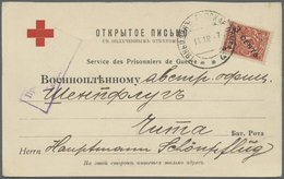 Br Russische Post In China: 1917, 3 C./4 K. Tied "TIENTSIN RUSSIAN POST 11 12 17" To Preprinted Card (announcemen - China