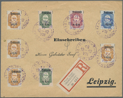 Br Russische Post In Der Levante - Staatspost: 1912, Registered Letter From TREBIZONDE Franked With 8 Stamps Canc - Turkish Empire