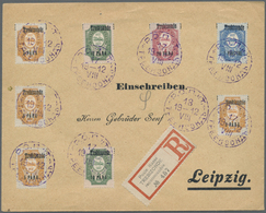 Br Russische Post In Der Levante - Staatspost: 1912, Registered Letter From TREBIZONDE Franked With 8 Stamps Canc - Levante