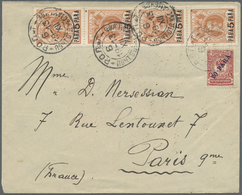 Br Russische Post In Der Levante - Staatspost: 1913. Envelope To Paris Bearing Yvert 162, 20pa On 4k Carmine And - Turkish Empire