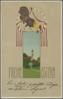 Ansichtskarten: Motive / Thematics: GLÜCKWUNSCH / OSTERN, Prachtvolle Partie Mit 80 Historischen Ost - Autres & Non Classés