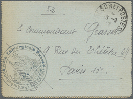 Br Russland - Besonderheiten: 1917. Stampless Letter Card Addressed To Paris Cancelled By 'Tresor Et Postes' Cds - Other & Unclassified