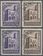 O San Marino: 1933, 25 C On 2,75 L To 1.25 L On 20 C Complete Set, Used - Unused Stamps