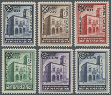 ** San Marino: 1934, 0,25 L On 1.25 L To 3.70 L On 2.75 L Complete Set, Mint Never Hinged - Unused Stamps