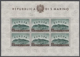 ** San Marino: Europa 1961 Im Kleinbogen Zu 6 Werten Tadellos Postfrisch. Selten! - Neufs