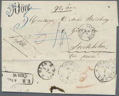 Br Schweden - Vorphilatelie: 1859 Entire Letter From "LAUSANNE 4 FEVR 1859" Sent Via Bern (5.2.) With Baden Railw - ... - 1855 Prephilately