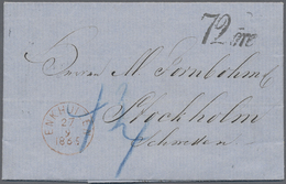 Br Schweden - Vorphilatelie: 1865, Folded Letter Sent With Red Cds "ENKHUIZEN 27 9 1865" And B/s Boxed "EMMERICH - ... - 1855 Prephilately