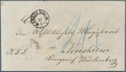 Br Schweden: 1867, Stampless Cover With B/s Red Wax-seal "Preussisches Konsulat Zu Stockholm" And Black Cds "STOC - Neufs