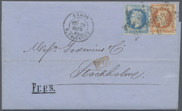 Br Schweden: 1869: "FR.P.S." Superb Strike Of  The VERY RARE Swedish Postal Treaty Marking "FRANKRIKE PER SEKK" O - Unused Stamps