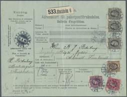 Br Schweden: 1907, Auslands-Paketkarte Mit Attraktiver 1,98 Kr. - Frankatur Von Stockholm Auf Die Aland-Inseln (z - Unused Stamps