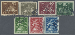 O Schweden: 1924, 5 ö. - 5 Kr. 50 Years UPU, Complete, Used, Fine - Unused Stamps