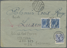 Br Schweden: 1940, 30 ö. Ultramarine Tied By Cds. "SUNDSVALL 18.10.45" To Cover (Polish Sender Address On Reverse - Unused Stamps