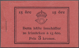 ** Schweden - Markenheftchen: 1921/1936, 15 Öre König Gustav V. In Der Type II Als Komplettes Postfrisches Marken - 1951-80