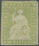 * Schweiz: 40 Rp. Münchner Druck (SBK 26 A = 2400,- CHF), Farbfrisches Qualitätsstück Mit Originalgummi Und Saub - Unused Stamps