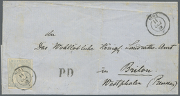 Br Schweiz: 1859: Strubel 1 Fr. Mittelstarkes Bis Dickes Papier Und Gelber Seidenfaden (SBK 27 D) Als Seltene Ein - Unused Stamps