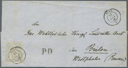 Br Schweiz: 1859: Strubel 1 Fr. Mittelstarkes Bis Dickes Papier Und Gelber Seidenfaden (SBK 27 D) Als Seltene Ein - Nuovi