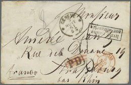 Br Schweiz: 1861. Markenloser Brief (min. Fleckig) Von Genf (3 Nove 61) Nach Straßbourg (5 Nov 61) Via Basel (4. - Unused Stamps