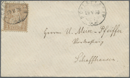 Br Schweiz: 1878, 2 R. Sitzende Helvetia Auf Portogerechtem Kleinbrief (Drucksachen-Kuvert) Von Schleitheim Nach - Unused Stamps