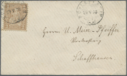 Br Schweiz: 1878, 2 R. Sitzende Helvetia Auf Portogerechtem Kleinbrief (Drucksachen-Kuvert) Von Schleitheim Nach - Nuovi