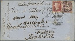 Br Schweiz: 1868, LÄNDER-MISCHFRANKATUR SCHWEIZ-GROSSBRITANIEN: 50 Rp. Dunkelpurpurlila Auf Couvert (rechts Randk - Unused Stamps