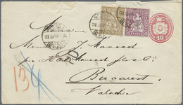 GA Schweiz: 1868 Destination Rumänien: Ganzsachenumschlag 10 Rp. Des Pensionats Rödiger/Thudichum A La Châtelaine - Unused Stamps