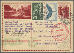 GA Schweiz: 1929, Auffrankierte Ganzsachenkarte Mit Vs. Und Rs. 14 Flugpostmarken Ab "ST.GALLEN 12.VIII.29" Mit Z - Unused Stamps