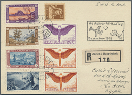 Br Schweiz: 1929 (15.12.) II. Afrikaflug: Drei Besondere Briefe Ab Zürich, Mit 1) Größerem Umschlag Mit Foto Der - Unused Stamps