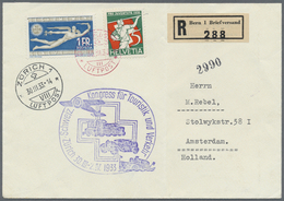 Schweiz: 1933 (30.III) - Flugpost Zur Eröffnung Des Kongresses Für Touristik & Verkehr: Drei Verschiedene Flug - Unused Stamps