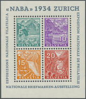 ** Schweiz: 1934 NABA-Block In Tadellos Postfrischer Erhaltung. - Unused Stamps