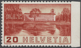 ** Schweiz: 1938, 20 C. B.I.T., Abart "rechts Ungezähnt", Postfrisches Luxusstück. Eine Sehr Seltene Abart, Von D - Unused Stamps