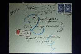 Russia: Registered Cover Simbirsk 1916 To Red Cross Copenhagen  Censor Cancelled - Lettres & Documents