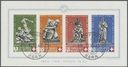 O Schweiz: 1940, Pro-Patria-Block, Sauber Gestempel Vom Ersttag Postmuseum Bern. (Mi. 700,-) - Unused Stamps