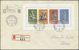 Br Schweiz: 1940 Bundesfeierblock Auf Entsprechendem Umschlag Als Chargebrief Nach Sarnen, Entwertet Mit Stempel - Unused Stamps