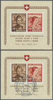 **/O/Br Schweiz: 1941 Drei Pro Juventute-Blocks, Einmal Postfrisch, Einmal Gestempelt Und Ein Block (20 Rp.-Marke Mit - Unused Stamps