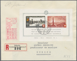 Schweiz: 1942, Pro-Patria-Block Auf FDC Als Einschreiben Vom Schweizer Automobil-Postbureau Nach Zürich (rs. A - Unused Stamps