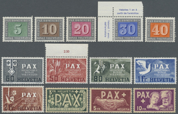 ** Schweiz: 1945 PAX-Satz Postfrisch, In Guter Erhaltung. - Unused Stamps