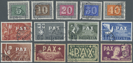 O Schweiz: 1945: Kompletter, Sauber Gestempelter PAX-Satz In Guter Erhaltung. (Mi. 1000,- €) - Unused Stamps