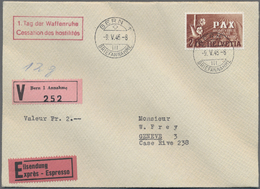 Schweiz: 1945, Waffenstillstand In Europa, Sog. PAX-Satz, Komplette Serie Von 13 Werten Auf 7 Luxus-FDC, Jeder - Unused Stamps
