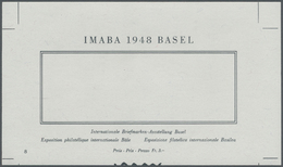 ** Schweiz: 1948, IMABA-BLOCK, Ungezähnt Statt Gezähnt, In Überformat (12,8:7,5 Cm), Die 10 Rp.-Marke Dunkelrötli - Unused Stamps