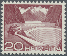 ** Schweiz: 1949, 20 Rp Grimsel, Urtype Postfrisch. Lt. Attestkopie Für Einen Viererblock In Tadelloser Luxuserha - Unused Stamps